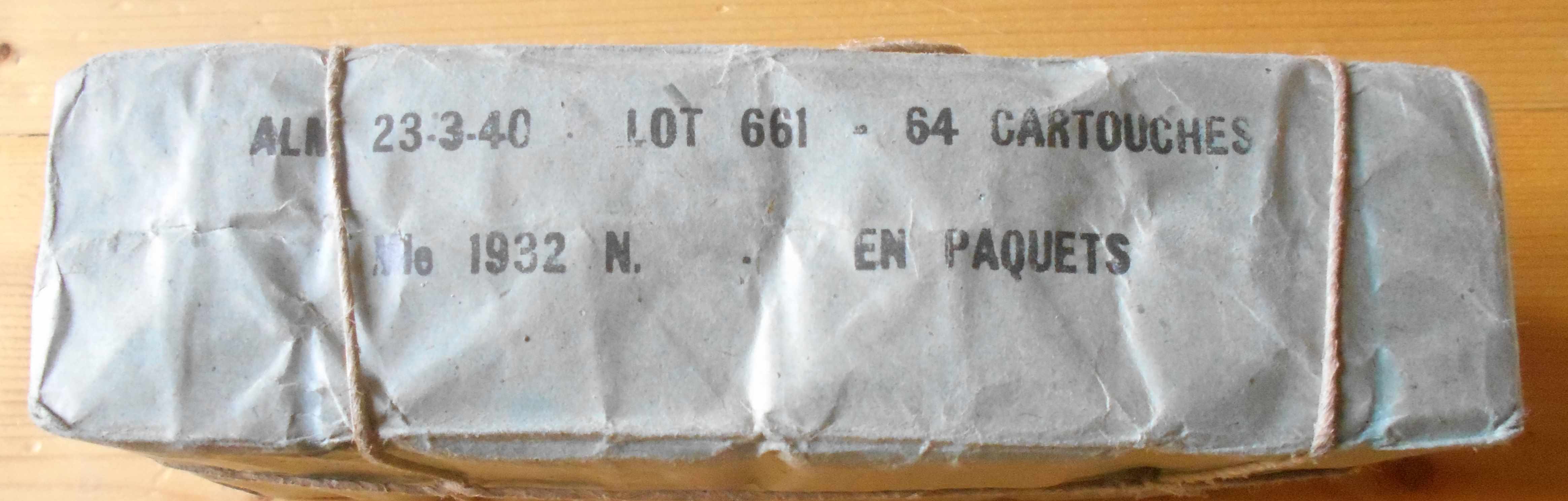 Armes neutralisées - boite vide de 15 cartouches allemande de WW2 - SMK