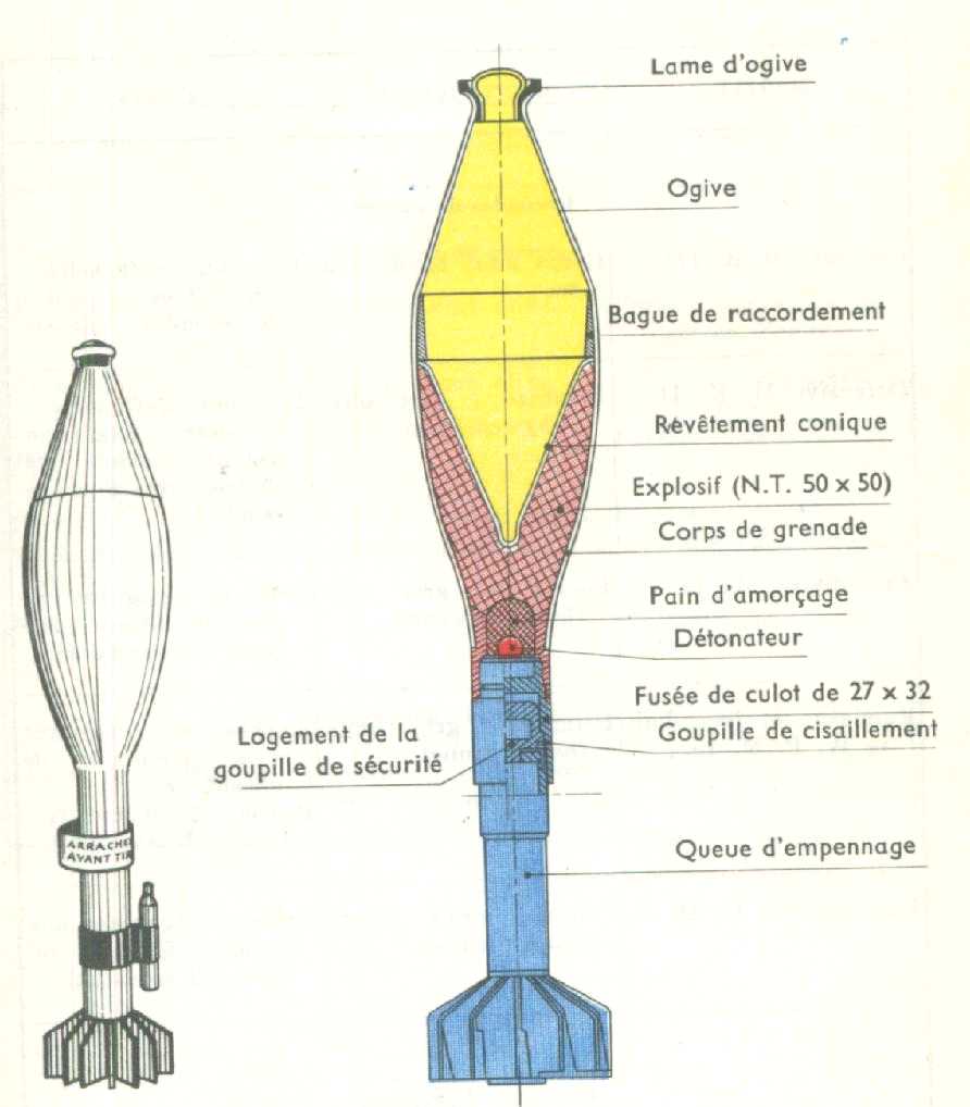 Grenade antichar de 73 mm modle 1950.